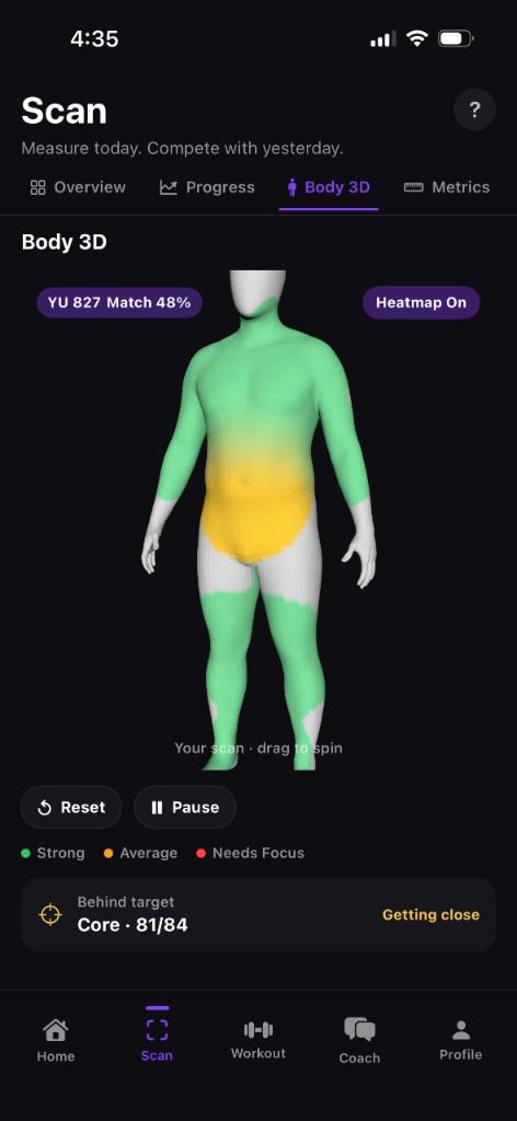 Body 3D heatmap